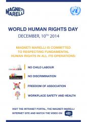 Giornata Mondiale per i Diritti Umani: Magneti Marelli si unisce alle celebrazioni